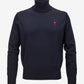 Navy blue sweater on a white background