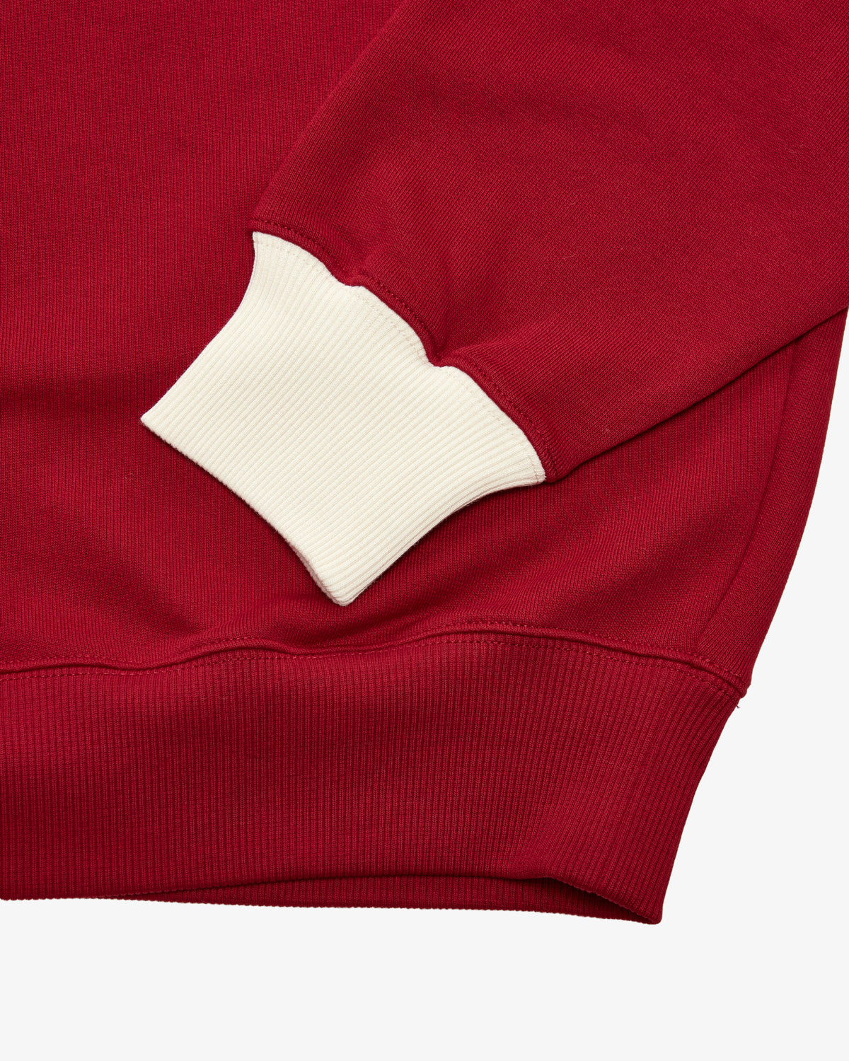 Bicolor Sweatshirt With Off White Ami De Coeur Embroidery