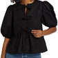 Cotton Poplin Peplum Blouse