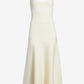 White sleeveless dress on a white background