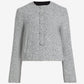 Gray textured cardigan on a white background