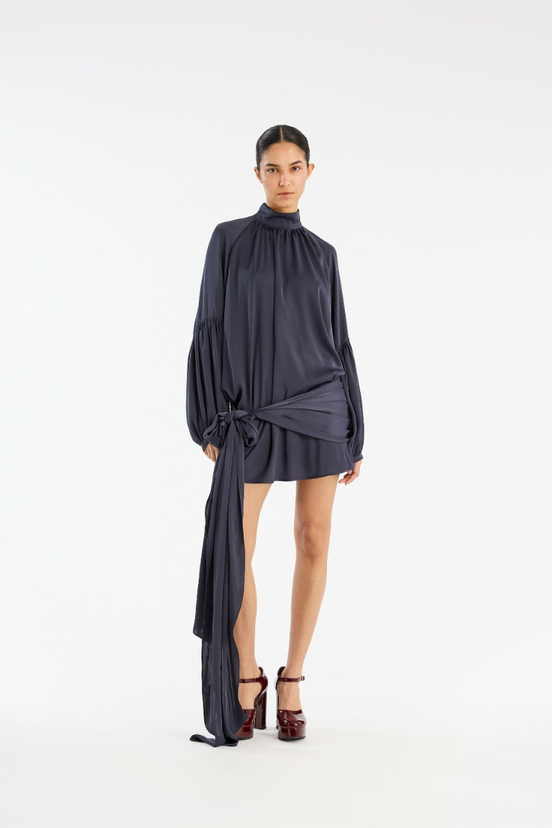 Satin Strap Tie Dress