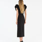 Crepe Puffy Midi Dress