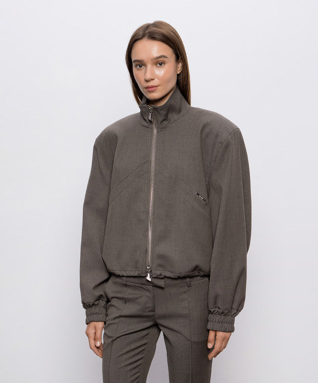 The Attico GREY Jacket with sewn-in shoulder pads