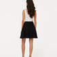 Firm Knit Mini Skirt Black