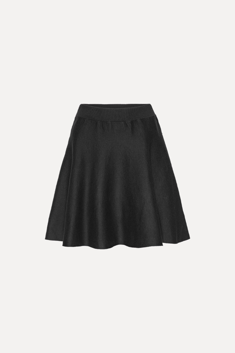 Firm Knit Mini Skirt Black