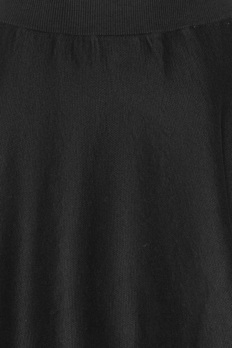Firm Knit Mini Skirt Black