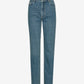 Blue jeans on a white background