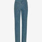 Blue jeans on a white background