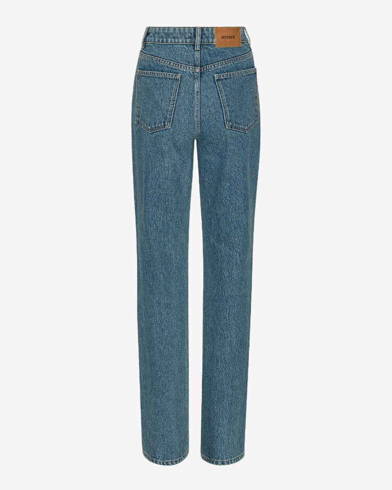 Blue jeans on a white background