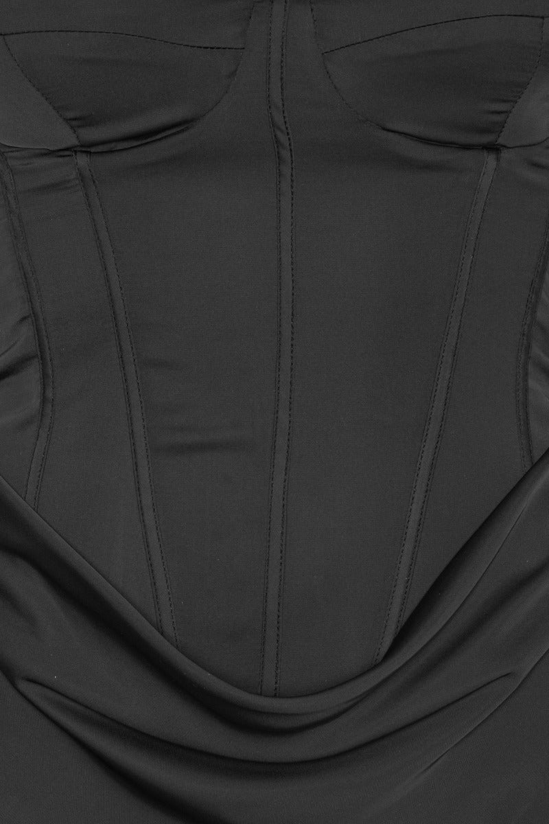Satin Corset Maxi Dress