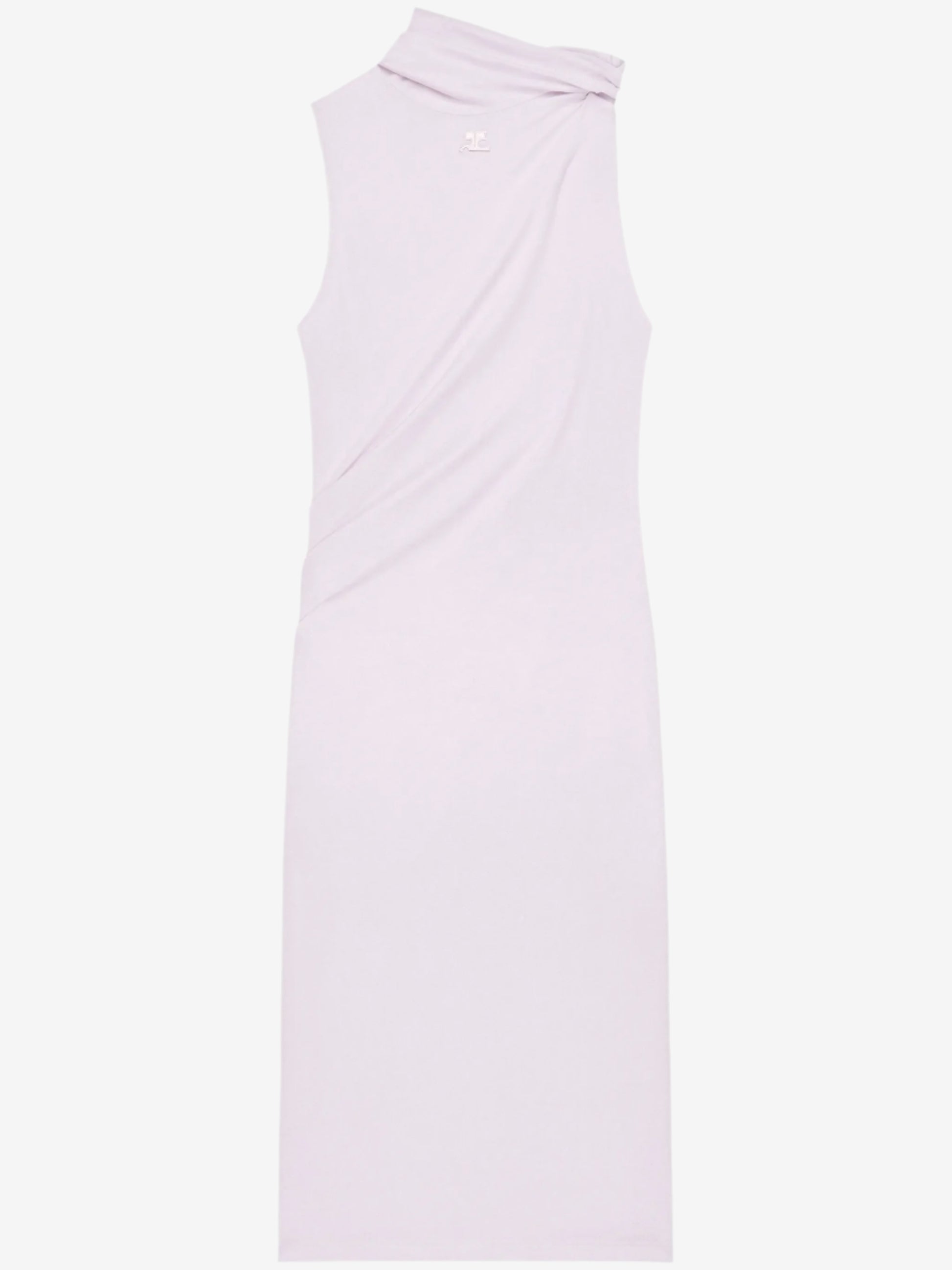 Light purple sleeveless dress on a white background