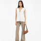 High-waisted flared jeans