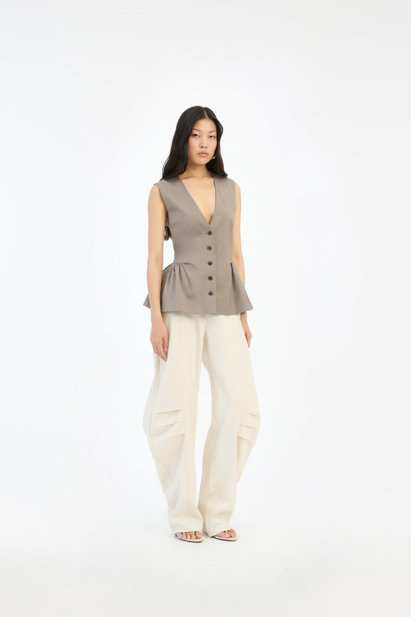 Linen Suiting Pants Cream