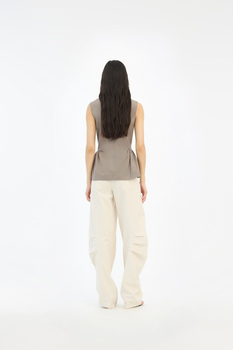 Linen Suiting Pants Cream