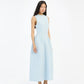 Jacquard Midi Dress Light Blue