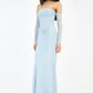 Ruched Maxi Dress Light Blue