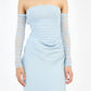 Ruched Maxi Dress Light Blue