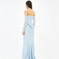 Ruched Maxi Dress Light Blue