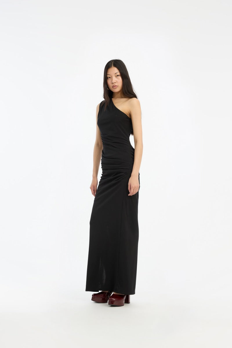 Draped One Shoulder Dress