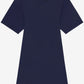 Navy blue t-shirt on a white background