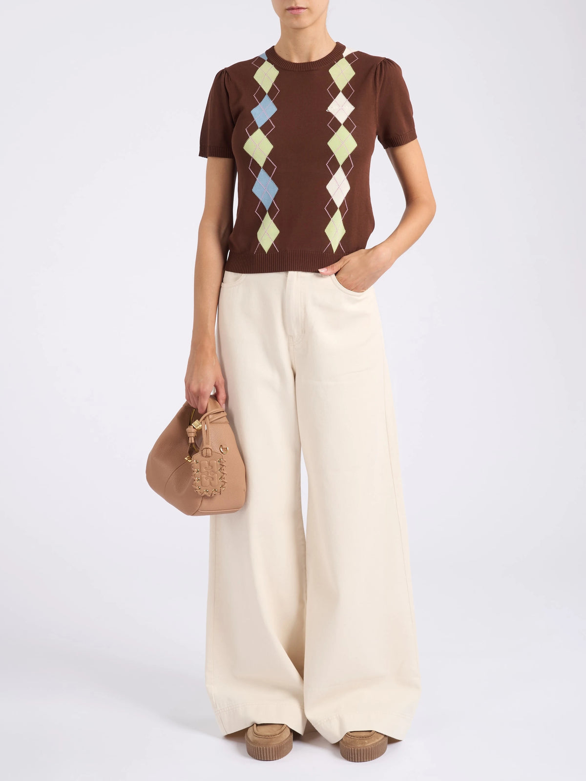 Light Cotton Argyle T-shirt