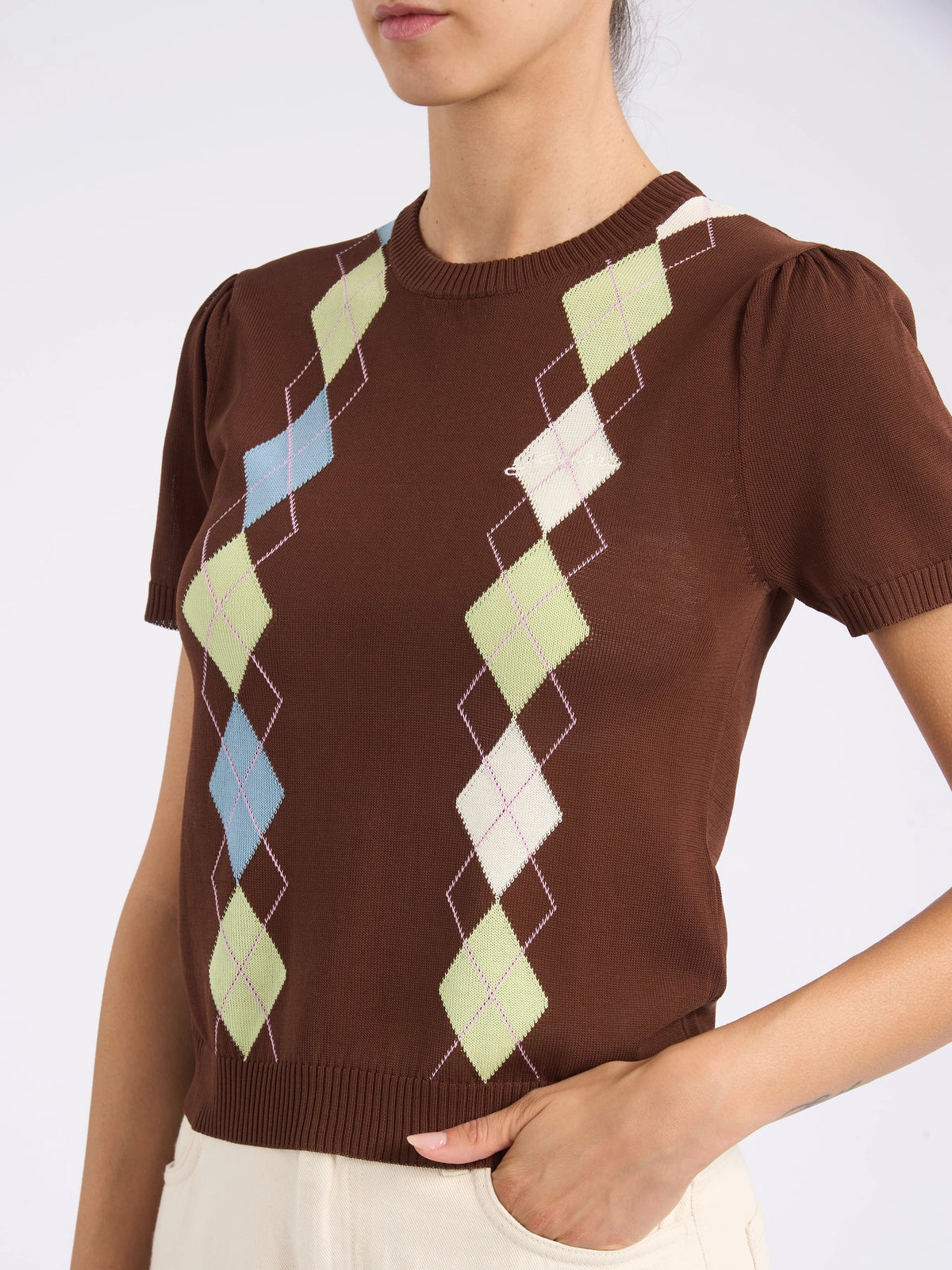 Light Cotton Argyle T-shirt