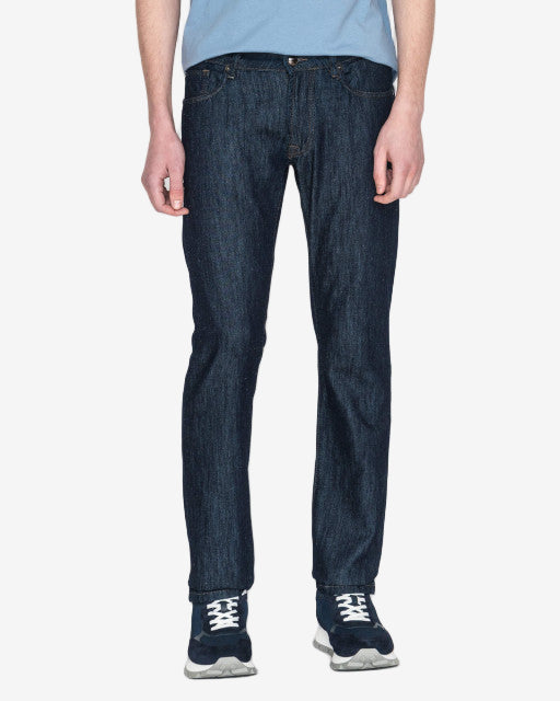 Pants  In Washed Denim Cotton And Silk