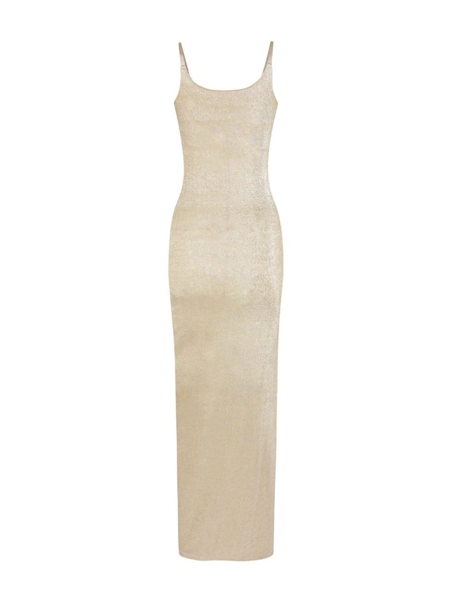 Rabanne Button-embellished ruched maxi dress
