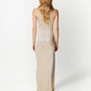 Rabanne Button-embellished ruched maxi dress