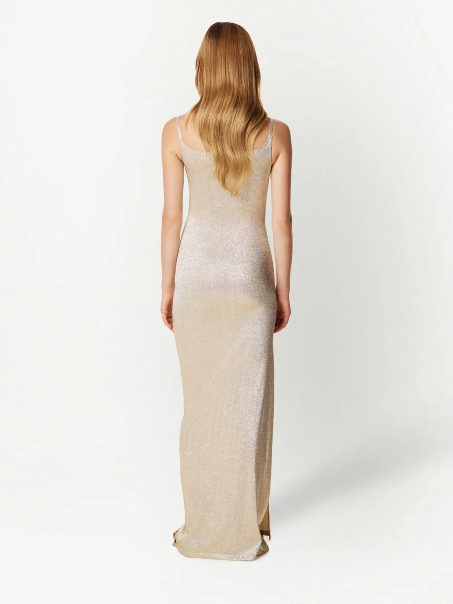 Rabanne Button-embellished ruched maxi dress