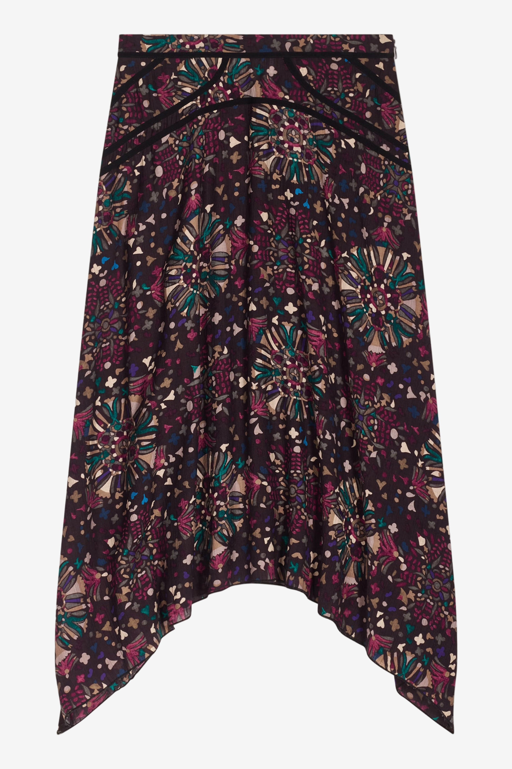 Patterned skirt on a white background