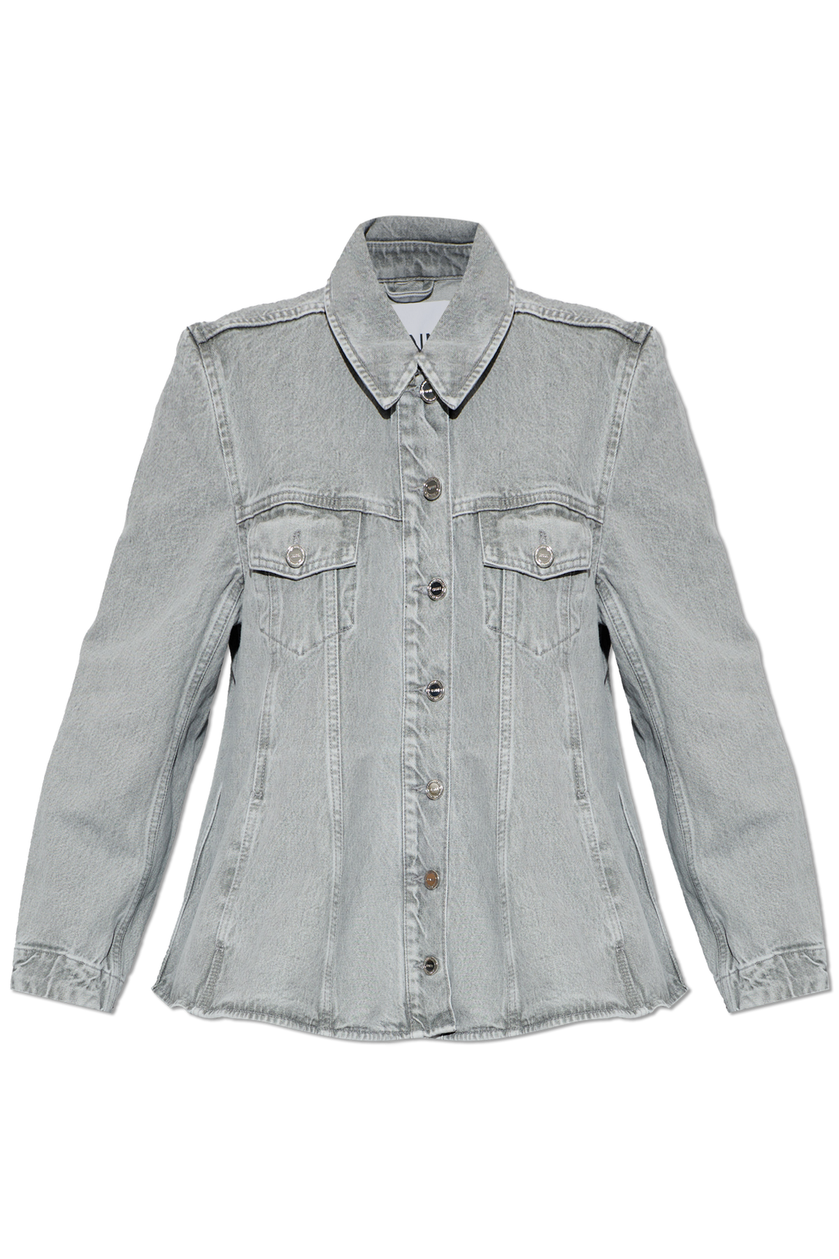 Rigid Denim A-line Overshirt