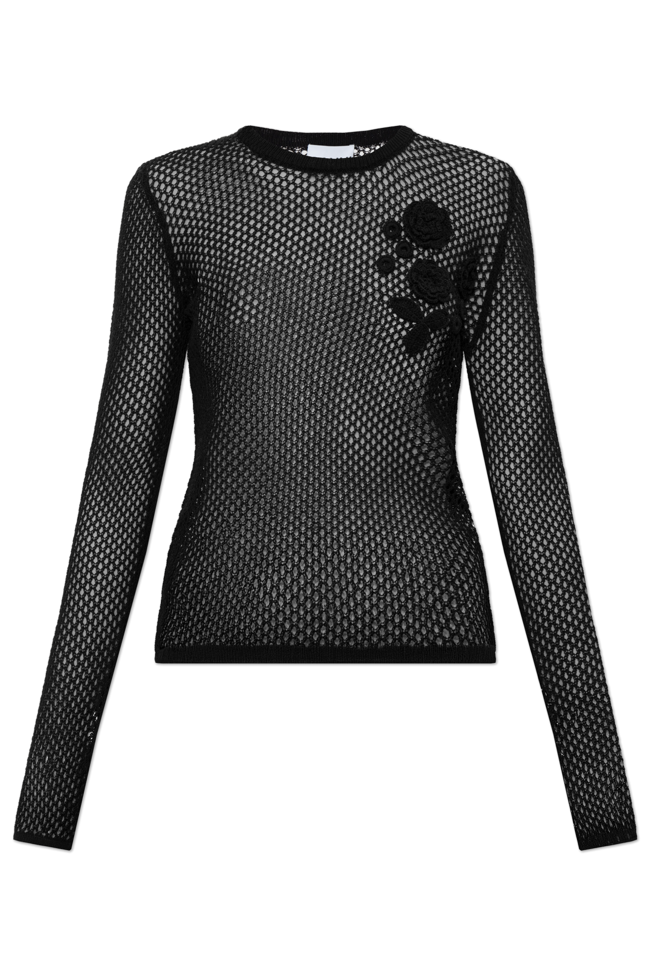 Mercerized Cotton Mesh Pointelle Longsleeve