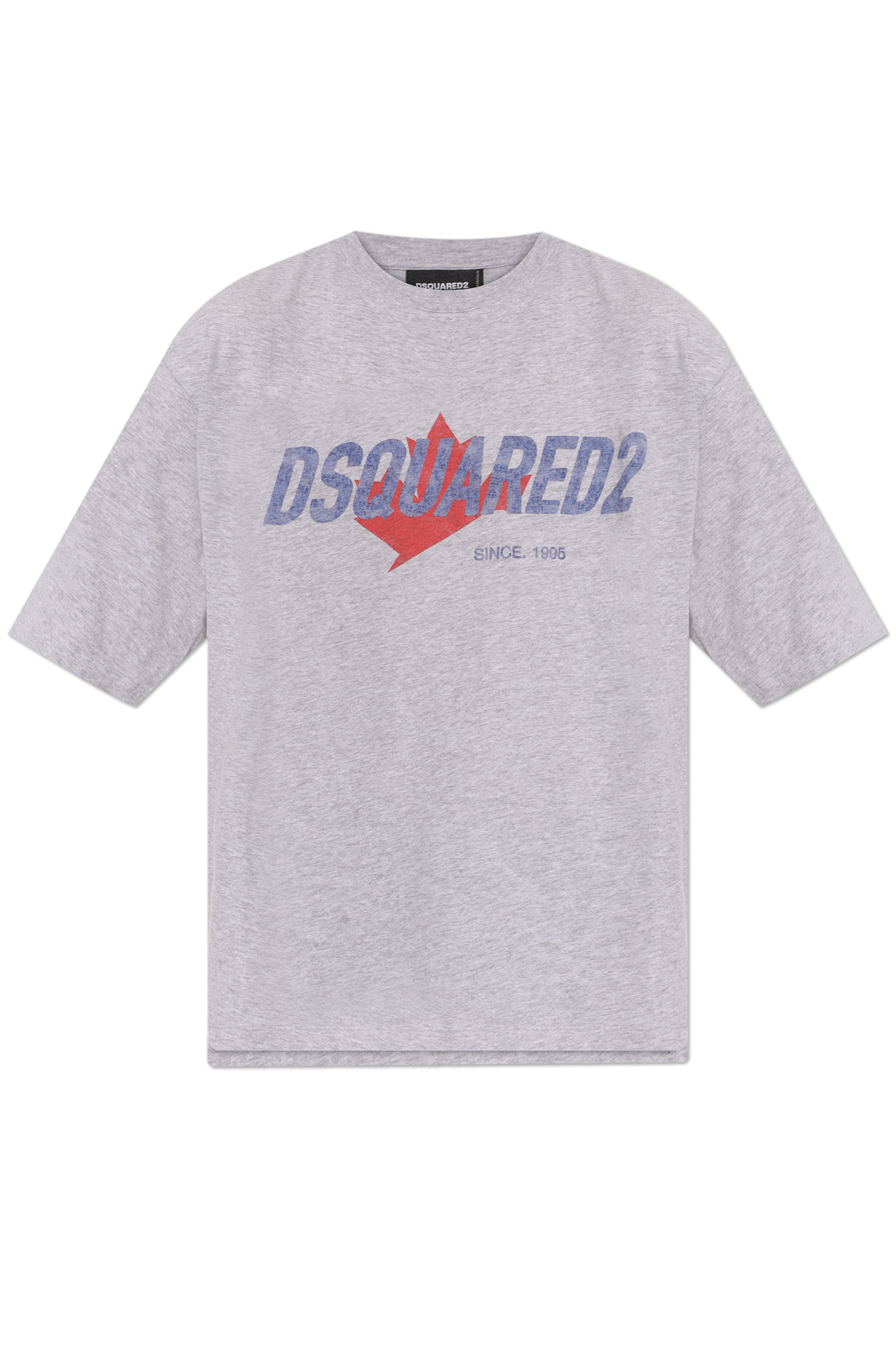 Grey T-shirt with logo Dsquared2