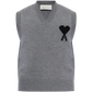 Sleeveless Sweater With Contrasted Ami De Coeur