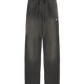 Star Wide Jogging Pants Back Zipped Pocket