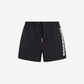 Men's Black Swim Shorts with Logo Print