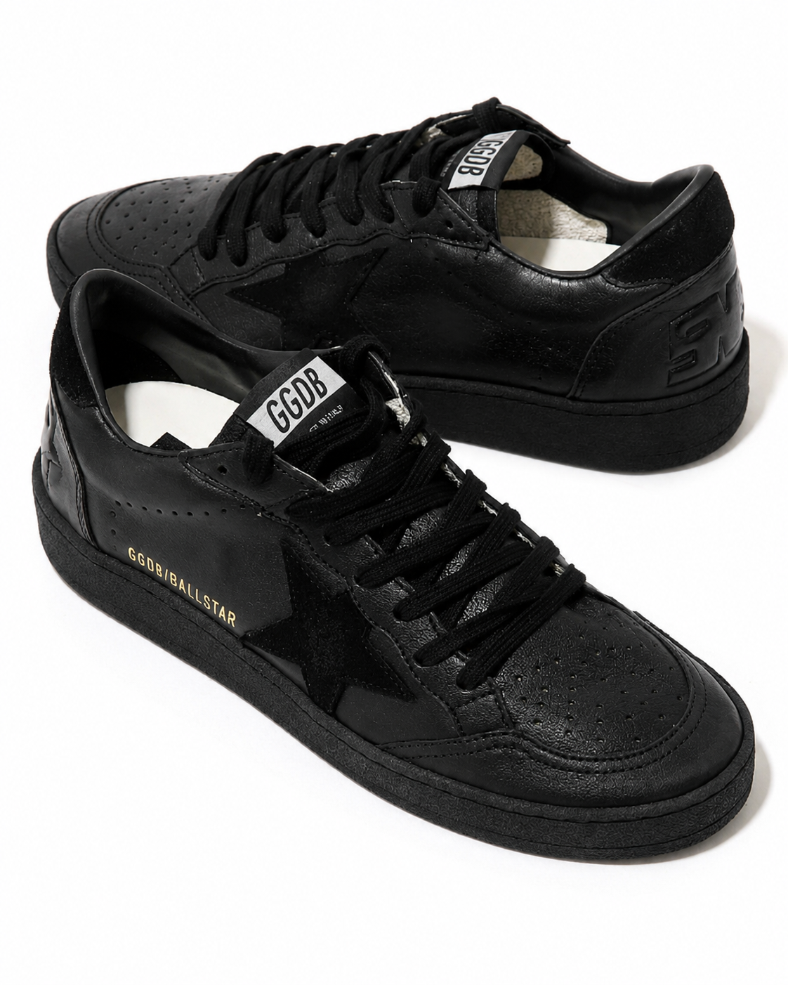 Men’s Ball Star in black nappa with suede star and nappa heel tab
