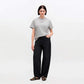 Gray t-shirt with Ganni logo on a white background