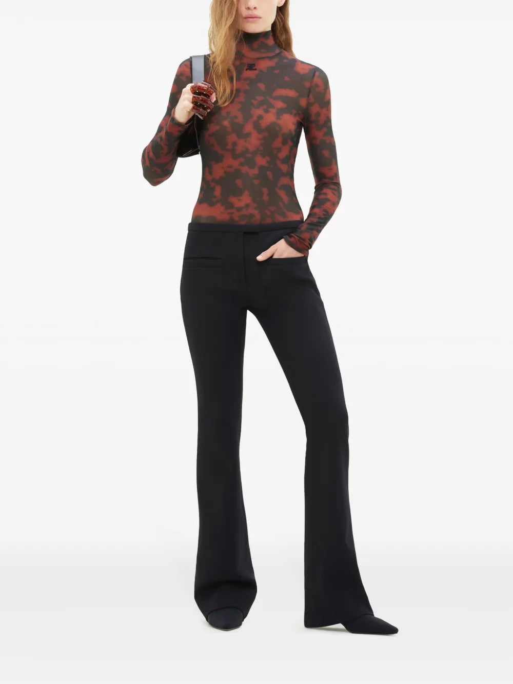 Top with a stand-up collar