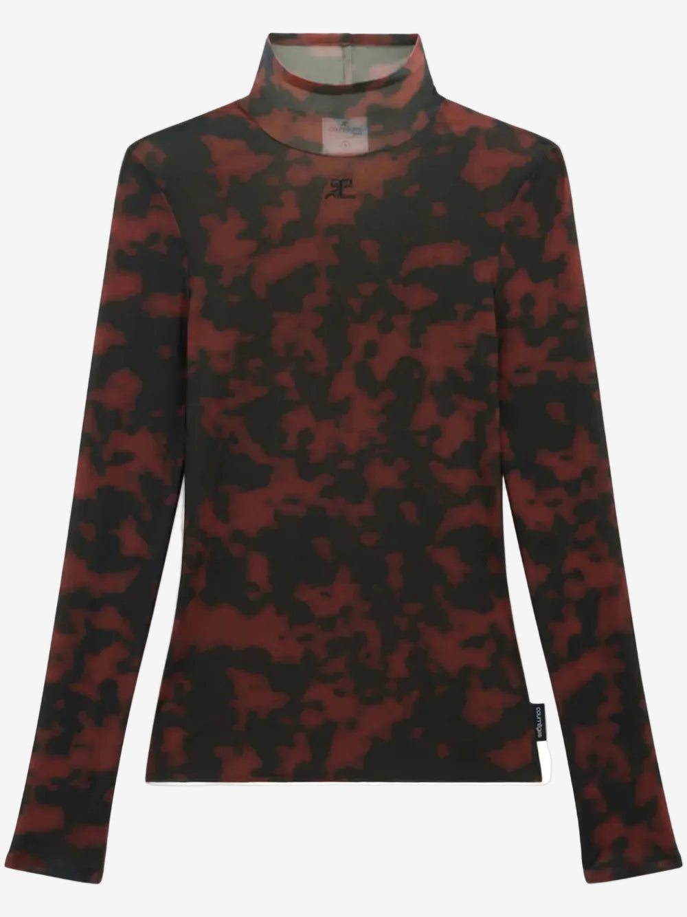 Top with a stand-up collar