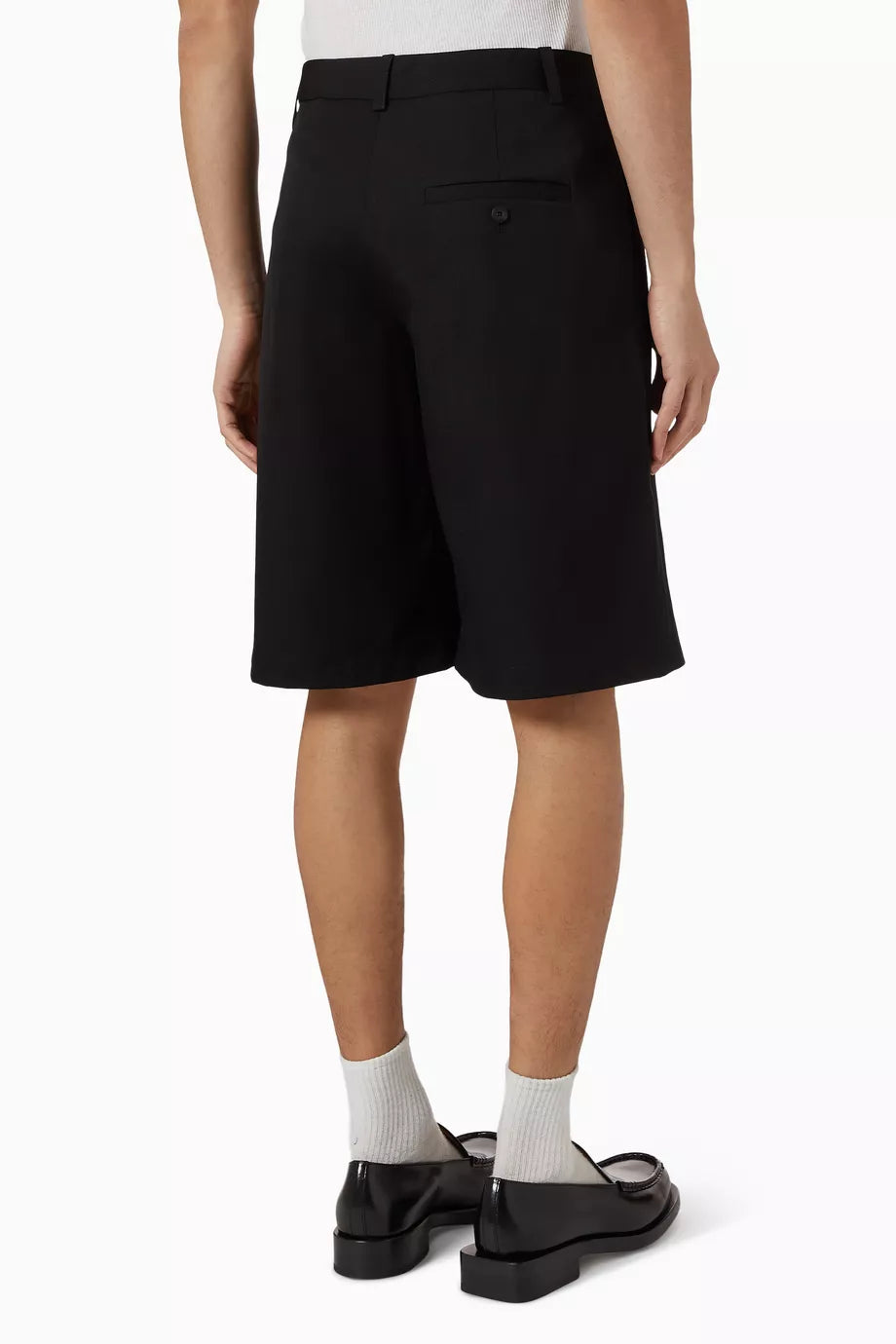 Black Camargue cotton canvas shorts