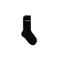 Black sock with 'Jacquemus' branding on a white background