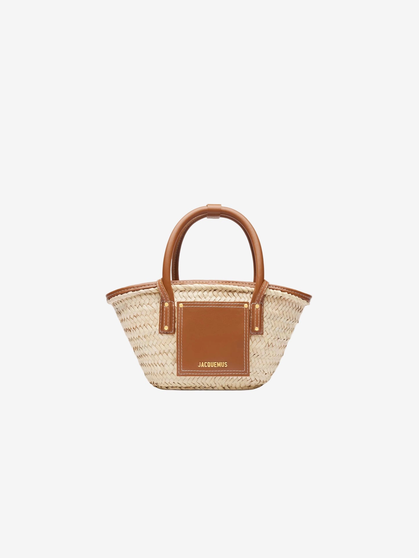 Le petit panier Soli brown raffia bag