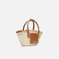 Le petit panier Soli brown raffia bag