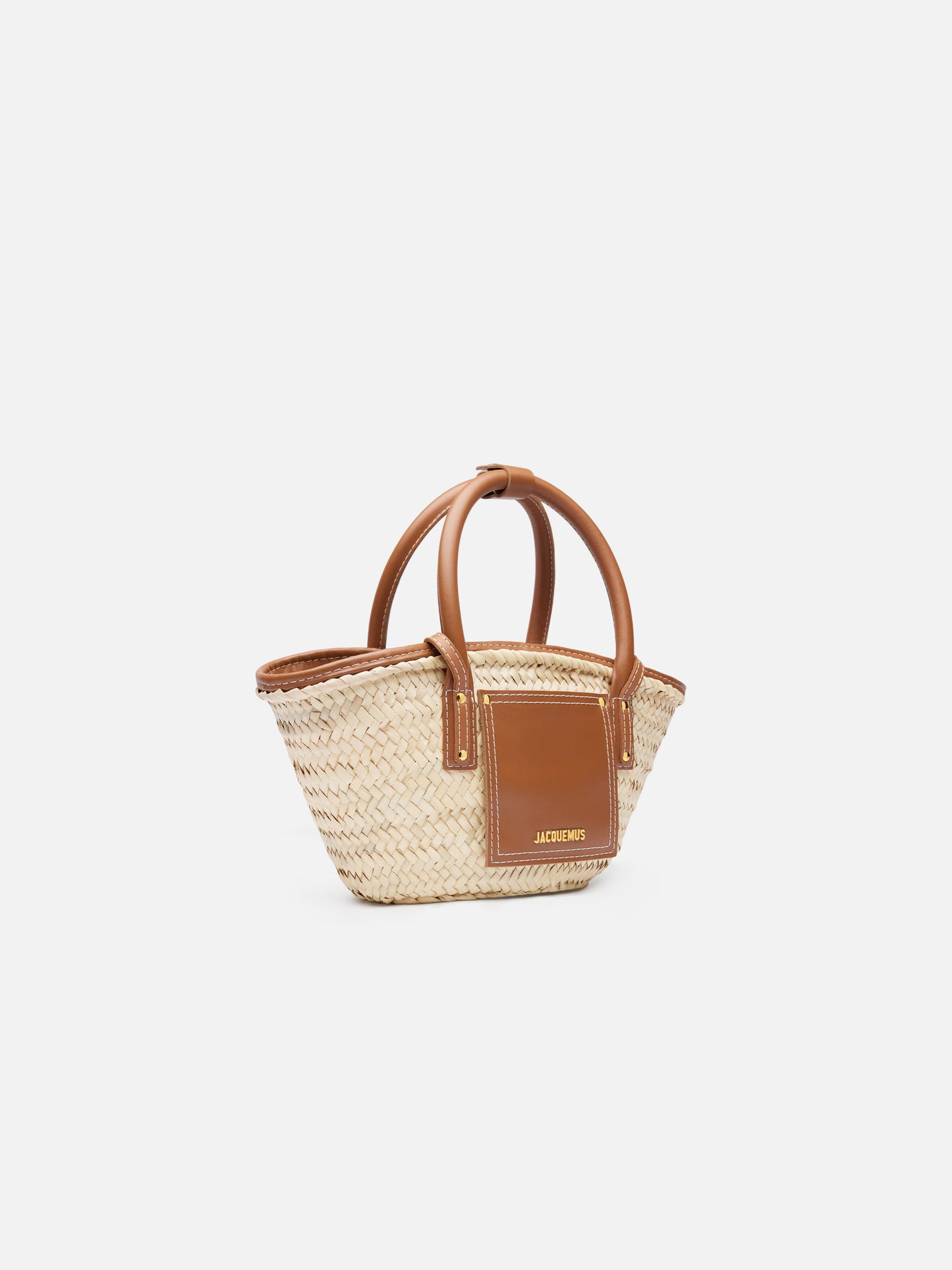 Le petit panier Soli brown raffia bag