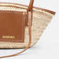 Le petit panier Soli brown raffia bag