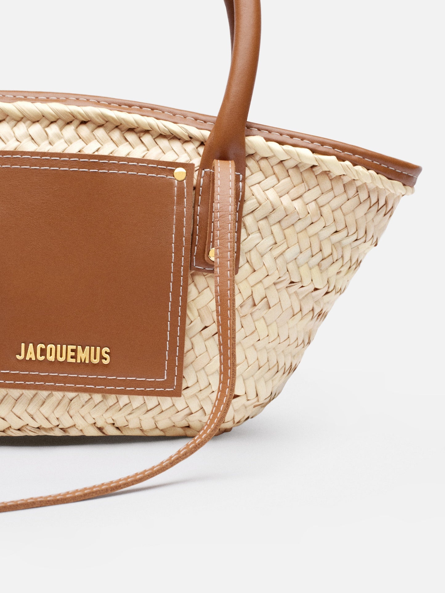 Le petit panier Soli brown raffia bag