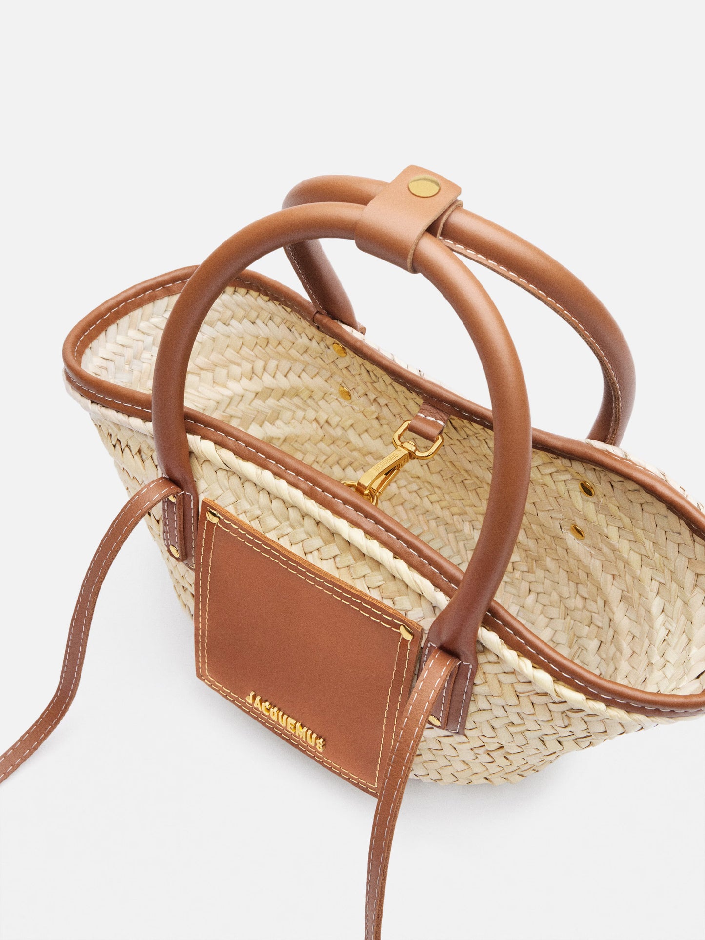 Le petit panier Soli brown raffia bag